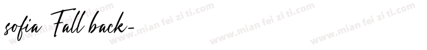 sofia Fall back字体转换